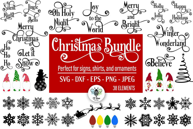 Christmas SVG Bundle | Christmas Sayings | Snowflake SVG SVG B Renee Design 