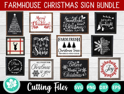 Christmas SVG Bundle | Christmas Sign SVG | Farmhouse SVG SVG TrueNorthImagesCA 