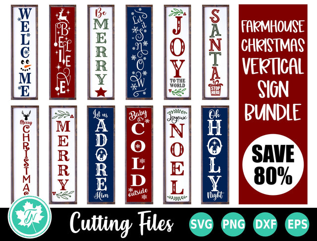 Christmas SVG Bundle | Christmas Sign SVG | Porch Sign SVG SVG TrueNorthImagesCA 