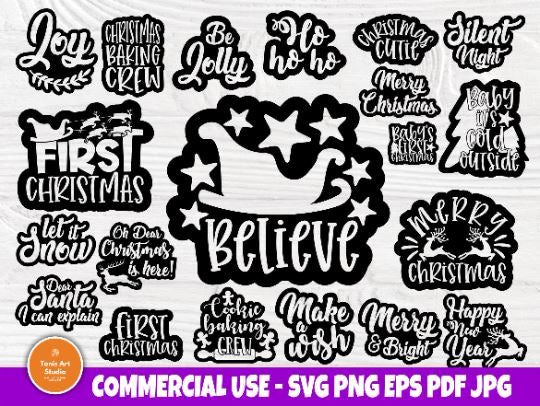 Christmas SVG Bundle, Christmas Signs, Svg Quotes SVG TonisArtStudio 
