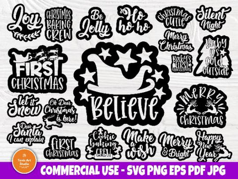 Christmas SVG Bundle, Christmas Signs, Svg Quotes SVG TonisArtStudio 