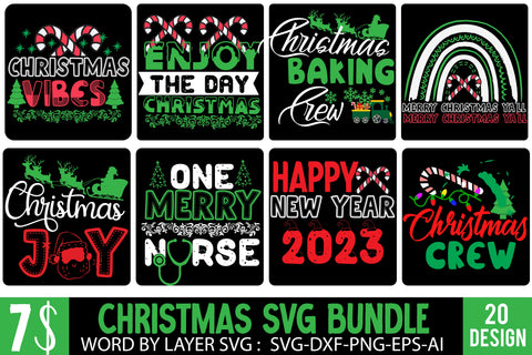 Christmas Svg Bundle, Christmas Sumbilation Svg Bundle, Christmas Quotes Bundle SVG BlackCatsMedia 