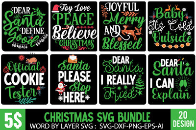 Christmas Svg Bundle, Christmas Sumbilation Svg Bundle, Christmas Quotes Bundle SVG BlackCatsMedia 