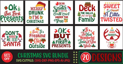 Christmas Svg Bundle, Christmas Sumbilation Svg Bundle, Christmas Quotes Bundle SVG Blessedprint 