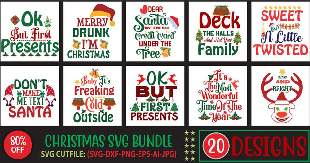 Christmas Svg Bundle, Christmas Sumbilation Svg Bundle, Christmas Quotes Bundle SVG Blessedprint 