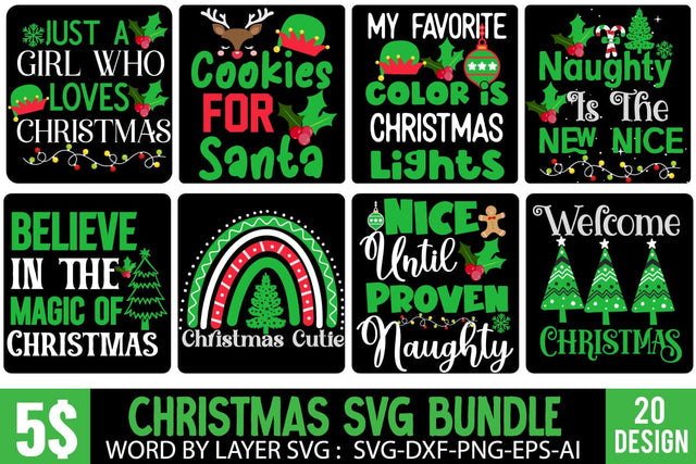 Christmas SVG Bundle, Christmas SVG Bundle Quotes, Christmas Sublimation Bundle, 20 Christmas SVG Cut File, Christmas SVG Design Bundle, Merry Christmas SVG Design SVG BlackCatsMedia 