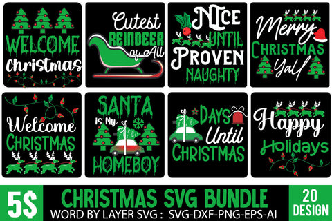 Christmas SVG Bundle, Christmas SVG Bundle Quotes , Christmas SVG Funny , Christmas 20 Design SVG BlackCatsMedia 