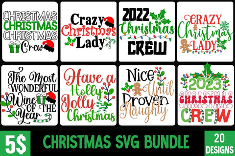 Christmas SVG Bundle, Christmas SVG Bundle Quotes , Christmas SVG Funny , Christmas 20 Design SVG BlackCatsMedia 