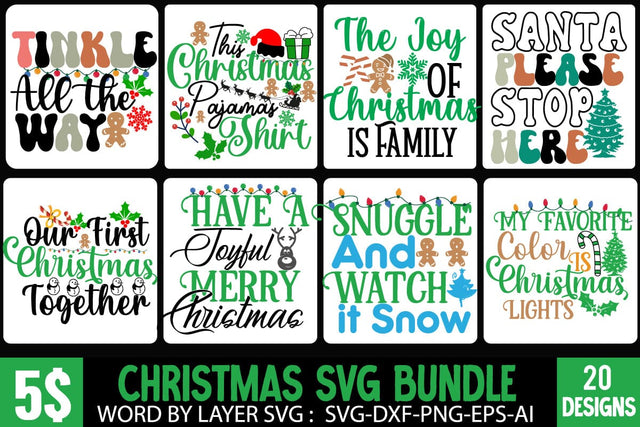 Christmas SVG Bundle, Christmas SVG Bundle Quotes , Christmas SVG Funny , Christmas 20 Design SVG BlackCatsMedia 
