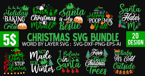 Christmas SVG Bundle ,Christmas SVG Bundle Quotes , Funny SVG Bundle SVG BlackCatsMedia 