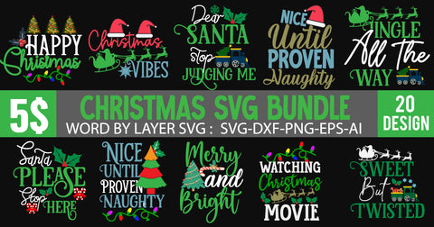 Christmas SVG Bundle ,Christmas SVG Bundle Quotes , Funny SVG Bundle SVG BlackCatsMedia 