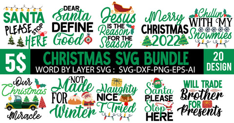 Christmas SVG Bundle ,Christmas SVG Bundle Quotes , Funny SVG Bundle SVG BlackCatsMedia 