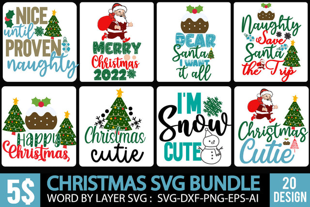 Christmas SVG Bundle , Christmas SVG Bundle Quotes, Happy Christmas SVG SVG BlackCatsMedia 