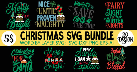 Christmas SVG Bundle, Christmas SVG Bundle Quotes SVG BlackCatsMedia 