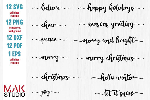 Christmas svg bundle, Christmas svg, Christmas svg files, Farmhouse christmas svg SVG MAKStudion 