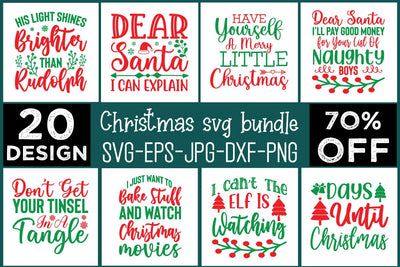 Christmas Svg Bundle commercial use svg files for Cricut Silhouette SVG md faruk hossain 
