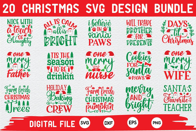 Christmas svg bundle cut file SVG buydesign 