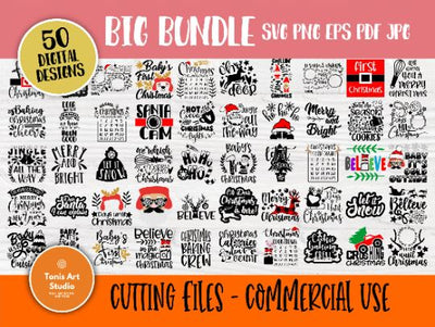 Christmas SVG Bundle, Funny Christmas Shirt Svg SVG TonisArtStudio 