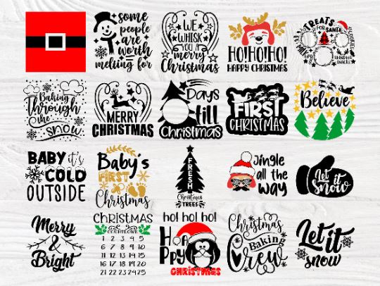 Christmas SVG Bundle, Funny Christmas Shirt Svg - So Fontsy