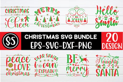 Christmas SVG Bundle, Gradient Christmas svg Bundle SVG BB Type Studios 