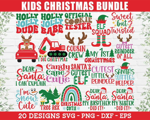 Christmas SVG Bundle - Kids Christmas SVG, Christmas SVG Kids, Christmas Shirt SVG, Reindeer SVG, Cute Christmas SVG, My 1st Christmas SVG, Christmas PNG SVG GraphicsTreasures 