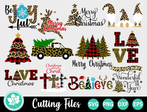 Christmas SVG Bundle | Leopard Christmas Bundle SVG TrueNorthImagesCA 