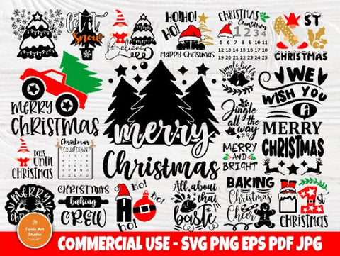 Christmas SVG Bundle, Merry Christmas Svg Cut File SVG TonisArtStudio 