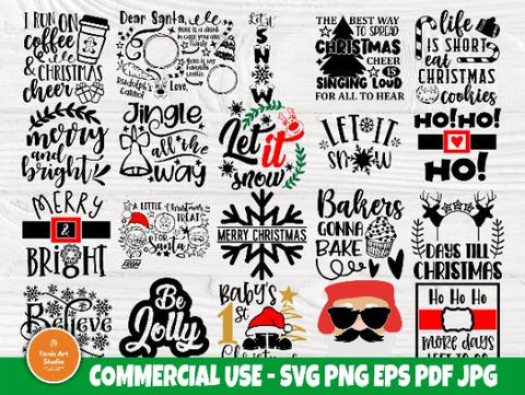 Christmas SVG Bundle, Merry Christmas Svg Cut File SVG TonisArtStudio 