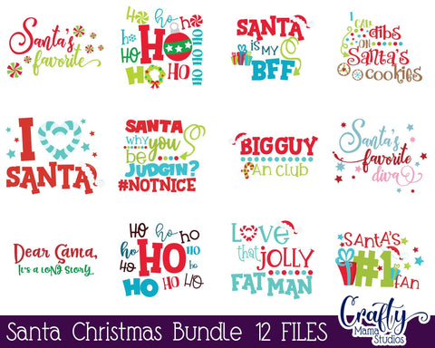 Christmas Svg Bundle - Santa Svg - Santa Claus Svg Bundle SVG Crafty Mama Studios 