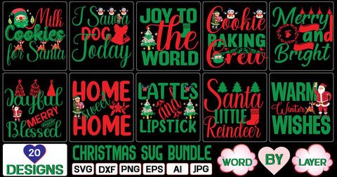 Christmas svg bundle SVG Cut File SVG Studio Innate 