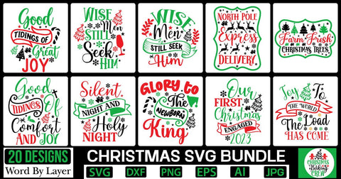 Christmas SVG Bundle SVG Cut File SVGs,Quotes and Sayings,Food & Drink,On Sale, Print & Cut SVG DesignPlante 503 