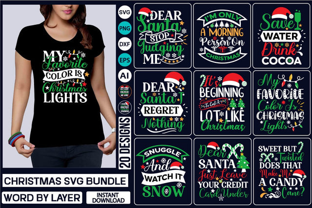 Christmas SVG Bundle SVG Cut File SVGs,Quotes and Sayings,Food & Drink,On Sale, Print & Cut SVG DesignPlante 503 