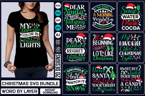 Christmas SVG Bundle SVG Cut File SVGs,Quotes and Sayings,Food & Drink,On Sale, Print & Cut SVG DesignPlante 503 