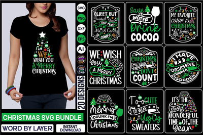 Christmas SVG Bundle SVG Cut File SVGs,Quotes and Sayings,Food & Drink,On Sale, Print & Cut SVG DesignPlante 503 