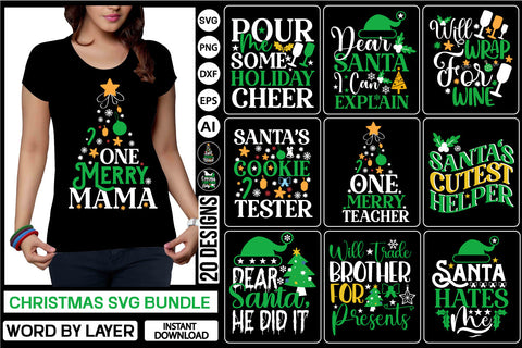 Christmas SVG Bundle SVG Cut File SVGs,Quotes and Sayings,Food & Drink,On Sale, Print & Cut SVG DesignPlante 503 