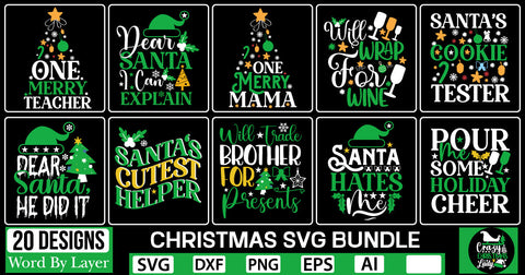 Christmas SVG Bundle SVG Cut File SVGs,Quotes and Sayings,Food & Drink,On Sale, Print & Cut SVG DesignPlante 503 