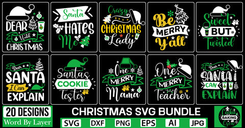 Christmas SVG Bundle SVG Cut File SVGs,Quotes and Sayings,Food & Drink,On Sale, Print & Cut SVG DesignPlante 503 