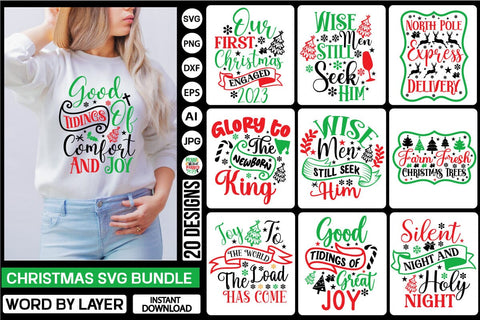 Christmas SVG Bundle SVG Cut File SVGs,Quotes and Sayings,Food & Drink,On Sale, Print & Cut SVG DesignPlante 503 