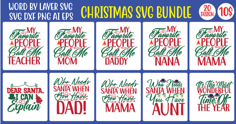 Christmas SVG BUNDLE SVG MStudio 