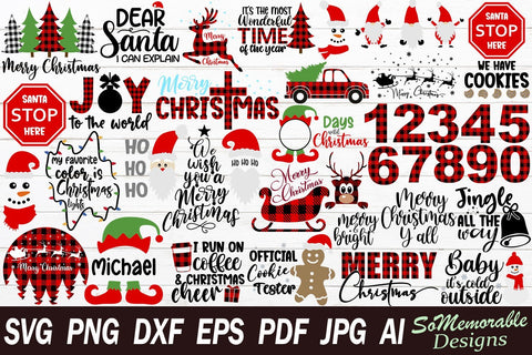 Christmas SVG Bundle SVG SoMemorableDesigns 