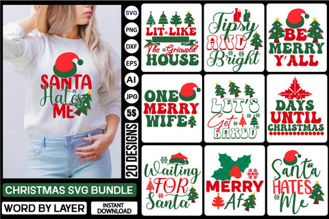 Christmas SVG Bundle SVGs,Quotes and Sayings,Food & Drink,On Sale, Print & Cut SVG DesignPlante 503 