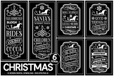 Christmas Svg Bundle, Vintage Farmhouse Christmas SVG Design Bundle SVG designmaster24 