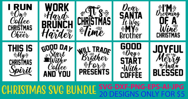 Christmas Svg Bundle Vol. 10 SVG Syaman 