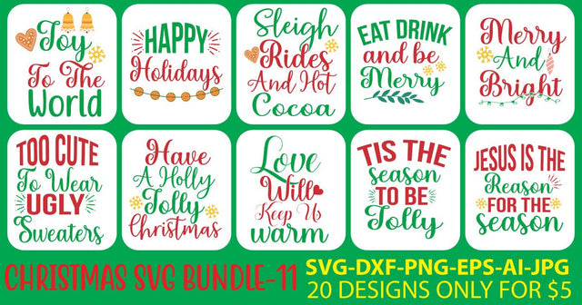 Christmas Svg Bundle Vol. 11 SVG Syaman 
