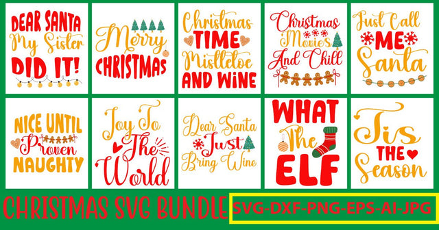 Christmas Svg Bundle Vol. 12 SVG Syaman 