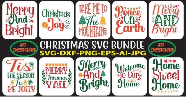 Christmas Svg Bundle Vol. 13 SVG Syaman 
