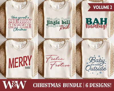 Christmas SVG Bundle Vol. 2 | Christmas Shirt SVG Bundle SVG Wood And Walt 