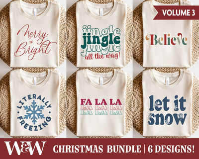 Christmas SVG Bundle Vol. 3 | Christmas Shirt SVG Bundle SVG Wood And Walt 