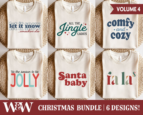 Christmas SVG Bundle Vol. 4 | Christmas Shirt SVG Bundle SVG Wood And Walt 