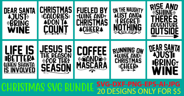 Christmas Svg Bundle Vol. 5 SVG Syaman 